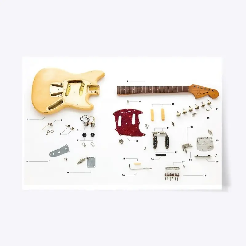 All guitar parts poster